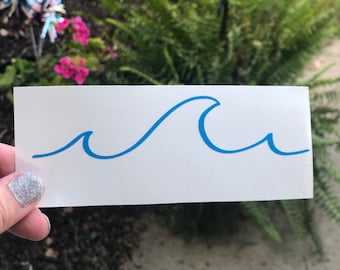 Ocean wave vinyl decal, beach decal, wave sticker, wave decal for car, ocean decal for laptop, beach decal for tumbler