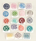Monogram car decal, Monogram vinyl decal, glitter monogram vinyl decals, monogram decal sticker, phone monogram, car decal