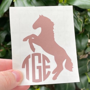 Monogram decal, horse decal, horse monogram, water bottle decal, tumbler decal, monogram decal for car