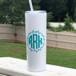 Monogram decal for car, Monogram vinyl decal, glitter monogram vinyl decals, monogram decal sticker, monogram decal for phone