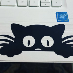 Funny car decal, cat decal, peeping cat decal, funny peeking cat sticker, car decal