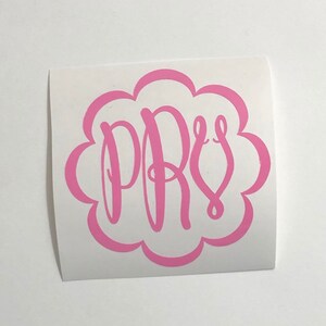 Monogram Decal, Monogram Sticker, Car Decal, Personalized Decal, Laptop ...