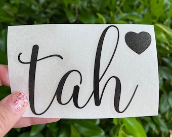 monogram car decal, monogram laptop decal, monogram sticker, personalized monogram decal, heart monogram, initials monogram