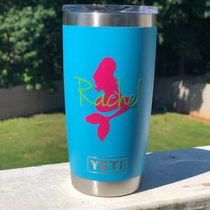 Mermaid vinyl decal with name, mermaid car decal, mermaid sticker