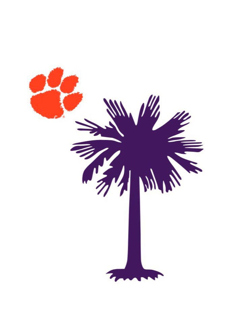 Clemson Decal Sc Decal Car Decal Clipboard Decal Laptop Decal Teacher Gift Graduation Gift Tiger Paw Decal Vinyl Decal Cup Decal