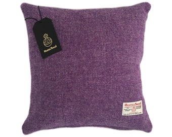 Harris Tweed Cushion Cover - Double Sided With Concealed Zip - Violet / Lilac / Purple - 100% Wool - All Sizes Available