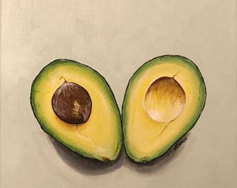 I Heart Avocado- Acrylic on Canvas