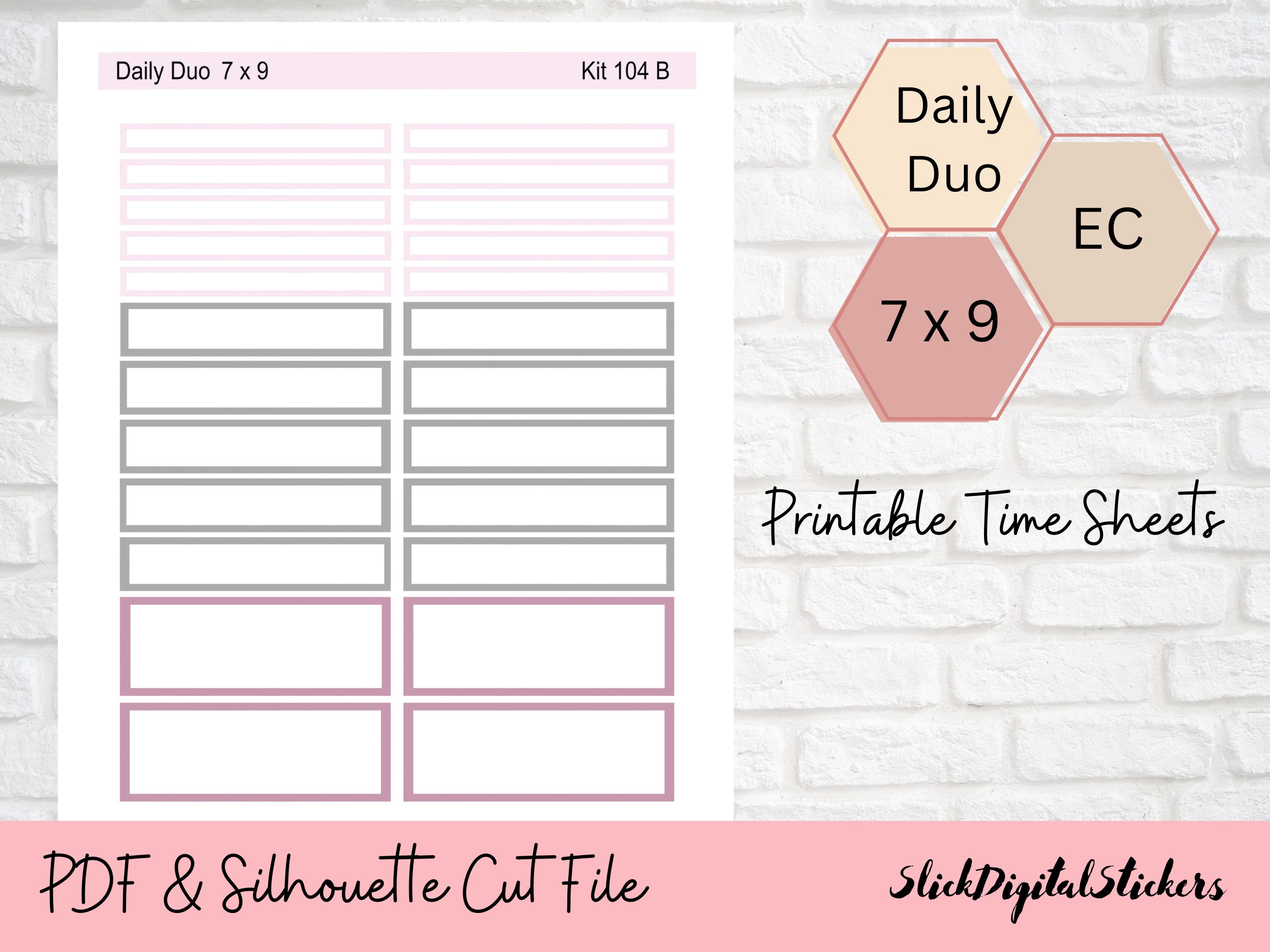 Printable Sticker Kit Digital Download Daily Duo Sticker - Etsy