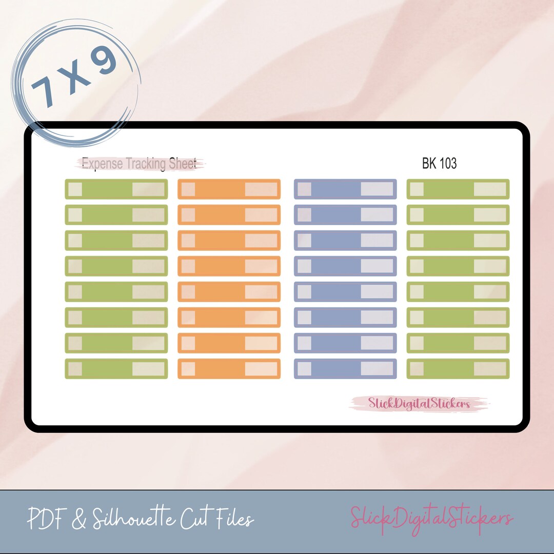 Printable Expense Tracking Sheet Digital Download Budget - Etsy