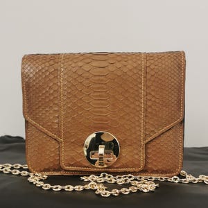 100% Python Bag Snakeskin Handbag Exotic Leather Purse, Handmade Prototype