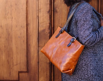 Leather handbad, Handmade Bag, Brown Leather Bag, Leather women's bag, everyday bag,Womens handbag
