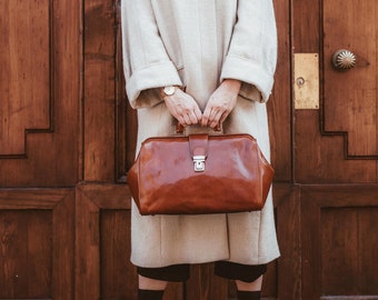 Leather Doctor Bag, women Medical bag,Men's Large Medical Bag,Leather Medical Bag, Large Doctors Bag, Top Handle Bag, Gift for Him