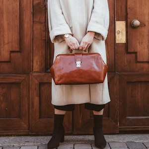 Leder Arzttasche, Arzttasche für Frauen, große Arzttasche aus Leder, große Arzttasche aus Leder, große Arzttasche, Tasche mit oberem Griff, Geschenk für ihn