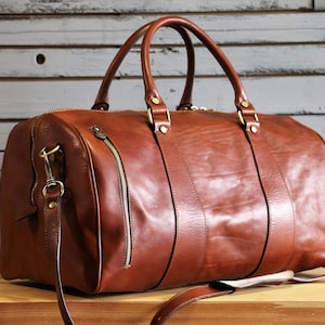 Large Leather Travel Bag,Leather Duffel Bag,Weekender bag,Duffel Bag,Leather overnight bag,Cabin Travel Bag,Brown duffel,Gym Bag