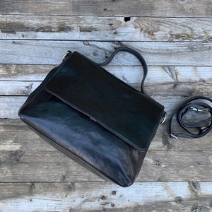 leather bag, handmade leather bag, handbag, woman leather bag, elegant leather bag, made in Italy handbag image 8