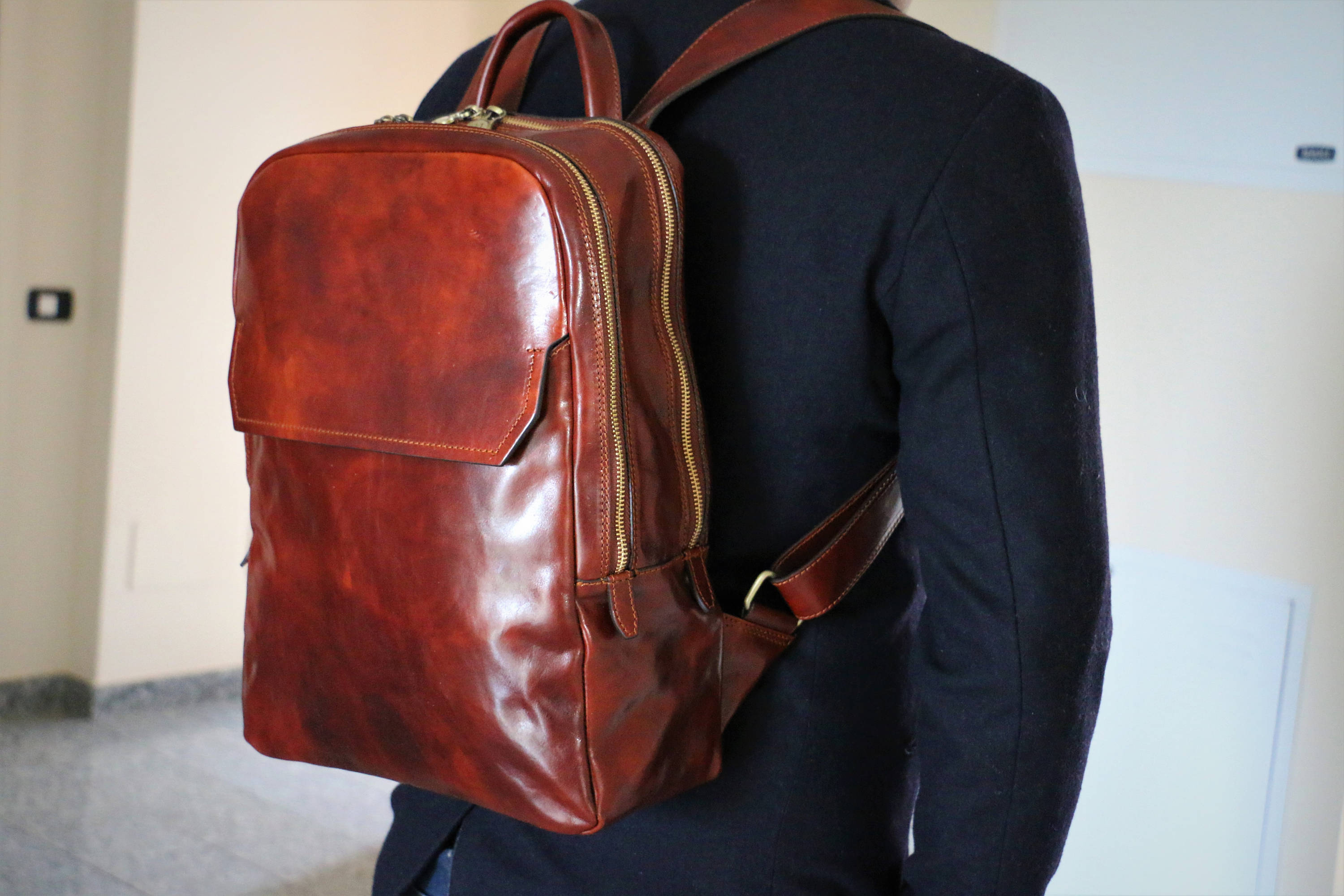 Mens Backpack Leather Backpack Leather Bag Leather Etsy