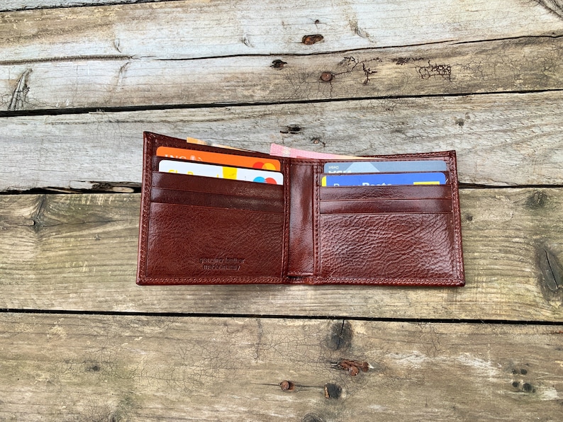 Brown Bifold Wallet, men leather wallet, Leather wallet, Personalized wallet, Monogrammed wallet, Awesome gift wallet, handmade wallet image 3