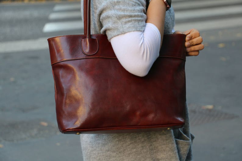 leather bag, handmade leather bag, handbag, woman leather bag, elegant leather bag, made in Italy handbag zdjęcie 2