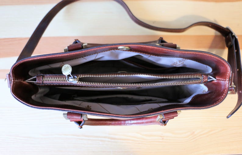 leather bag, handmade leather bag, handbag, woman leather bag, elegant leather bag, made in Italy handbag 画像 6