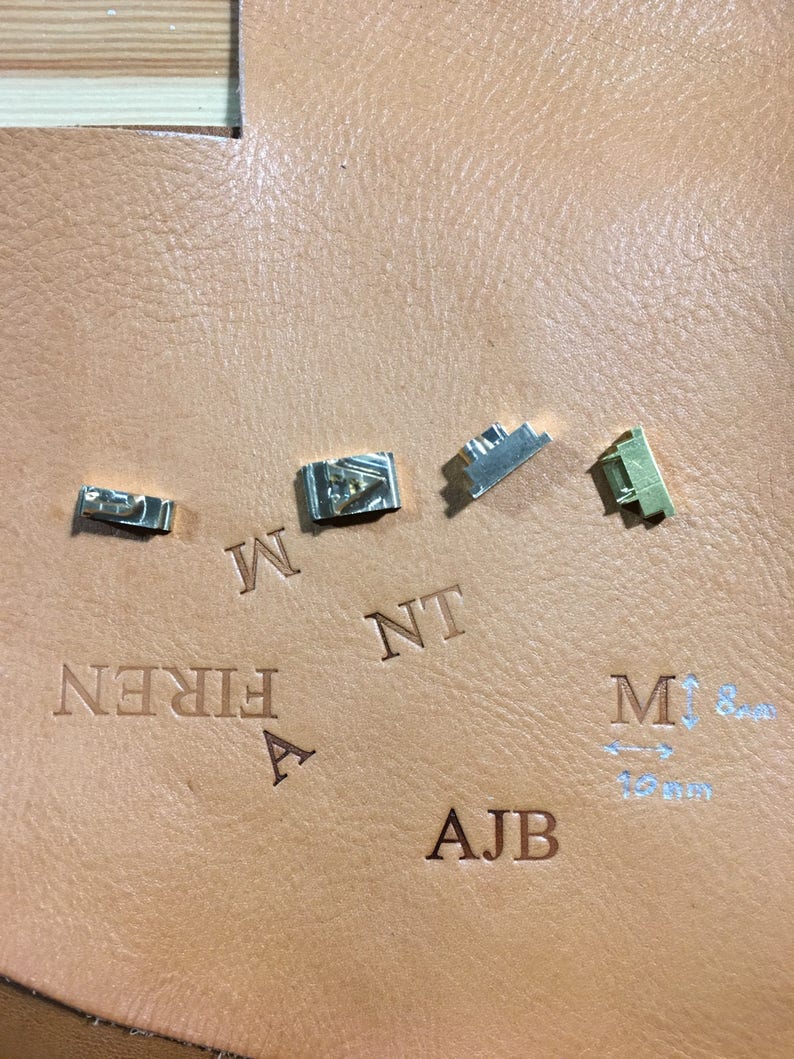 Custom Engraving on leather bags ,Personalize initials on bags ,Custom Initials ,text engraving directly on the leather image 8