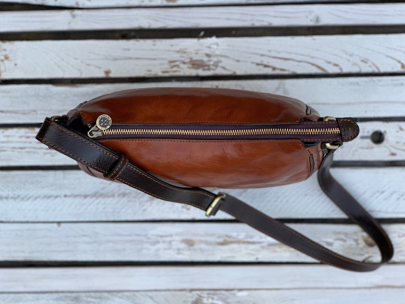 leather bag, handmade leather bag, handbag, woman leather bag, elegant leather bag, made in Italy handbag,messenger bag,cross body bag image 5