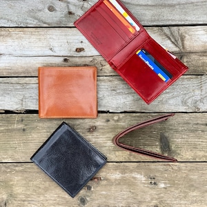 Brown Bifold Wallet, cartera de cuero para hombres, cartera de cuero, cartera personalizada, monedero monogramado, monedero de regalo impresionante, monedero hecho a mano