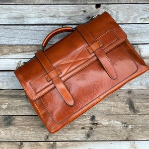 Porte-documents en cuir, porte-documents en cuir marron, porte-documents en cuir pour homme, sac pour ordinateur portable, sac en cuir, cadeau pour lui, sac à bandoulière, porte-documents homme