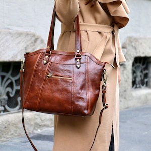 Ledertasche, handgemachte Ledertasche, Handtasche, Frau Ledertasche, elegante Ledertasche, made in Italy Handtasche