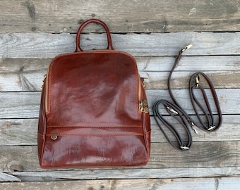 Leather Backpack, Handmade Backpack, Leather Bag, Leather Rucksack, Backpack, Womens Backpack