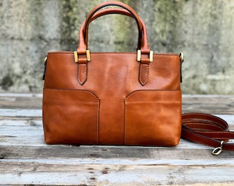 leather bag, handmade leather bag, handbag, woman leather bag, elegant leather bag, made in Italy handbag