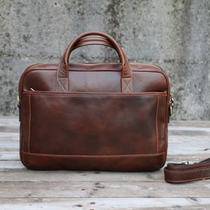 Leather Briefcase,Brown Leather Briefcase, Men Leather Briefcase, Laptop Bag, Leather bag, Gift for Him, Shoulder Bag, Men Briefcase