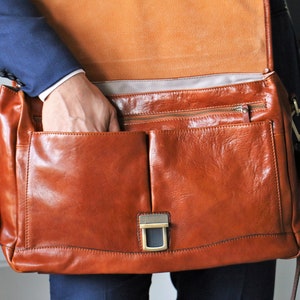 Mallette en cuir, mallette en cuir brun, mallette en cuir pour hommes, sac d’ordinateur portable, sac en cuir, cadeau pour lui, sac d’épaule, mallette d’hommes