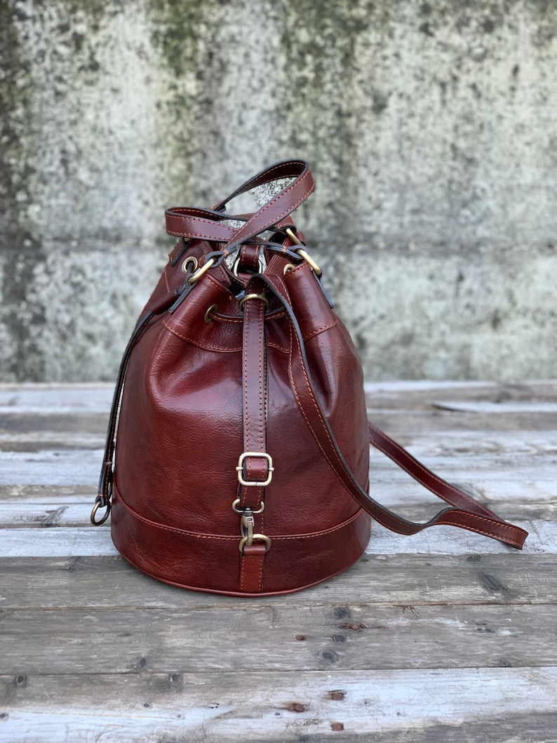 leather bag, handmade leather bag, handbag, woman leather bag, elegant leather bag, made in Italy handbag image 5