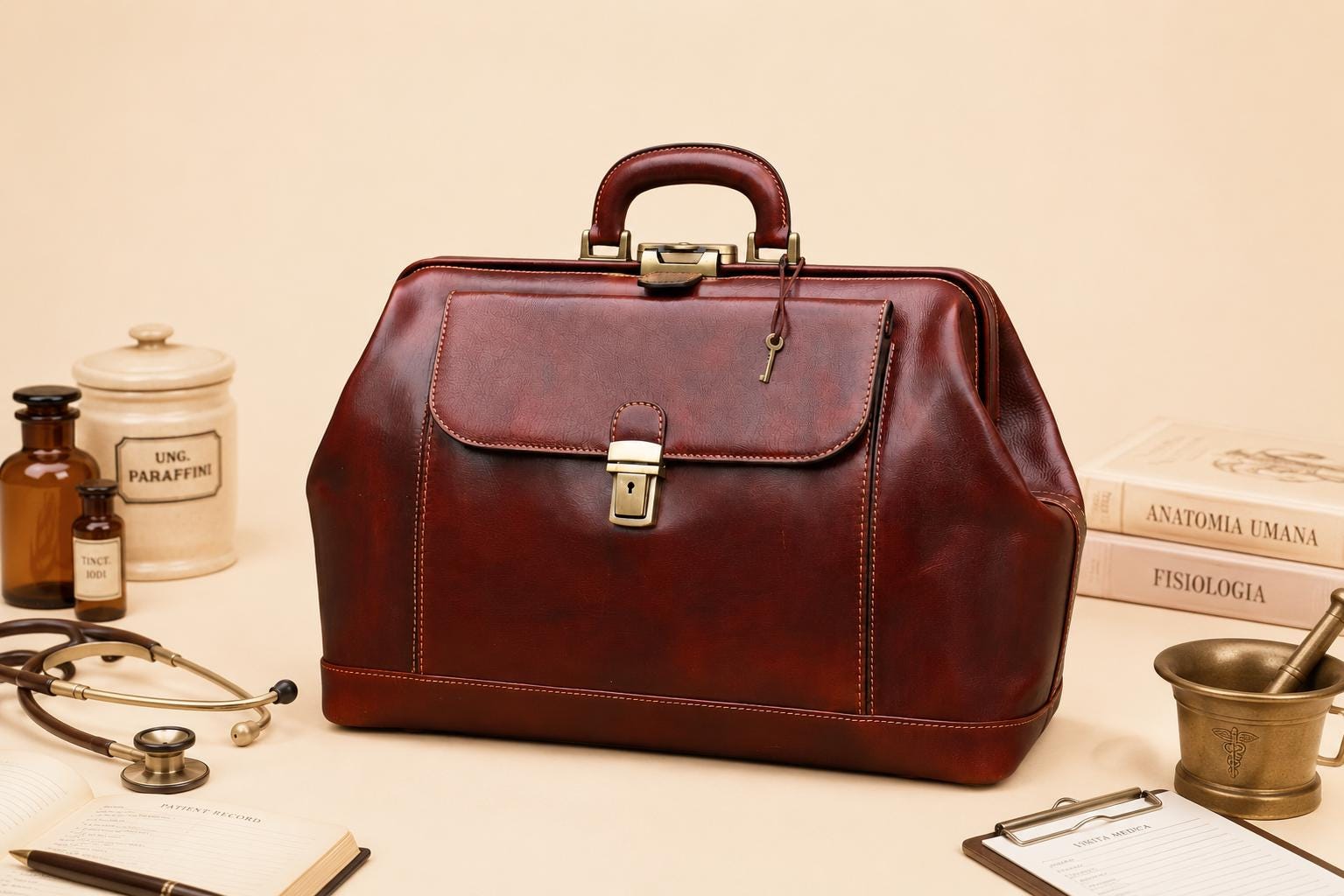 48Hours Delievry,Handcrafted Italian Leather Doctor Bag, Personalized…