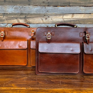 Porte-documents en cuir, porte-documents en cuir marron, porte-documents en cuir pour homme, sac pour ordinateur portable, sac en cuir, cadeau pour lui, sac à bandoulière, porte-documents pour homme