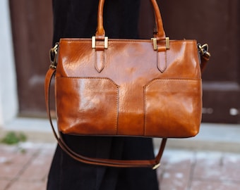 leather bag, handmade leather bag, handbag, woman leather bag, elegant leather bag, made in Italy handbag