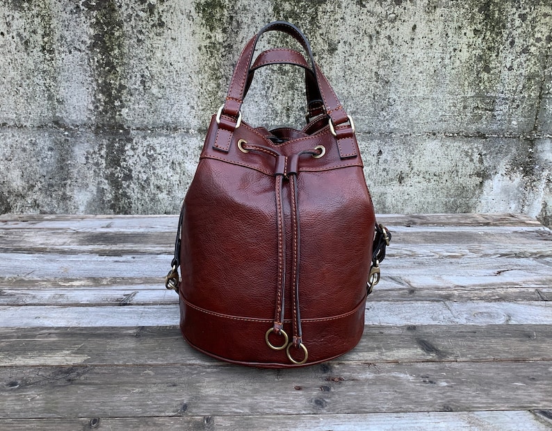 leather bag, handmade leather bag, handbag, woman leather bag, elegant leather bag, made in Italy handbag image 4