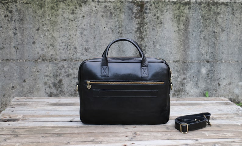 Leather Briefcase,Brown Leather Briefcase, Men Leather Briefcase, Laptop Bag, Leather bag, Gift for Him, Shoulder Bag, Men Briefcase image 6