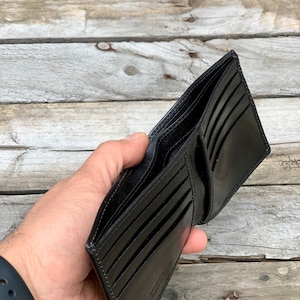 Billetera marrón plegable, billetera de cuero para hombre, billetera de cuero, billetera personalizada, billetera con monograma, billetera de regalo increíble, billetera hecha a mano