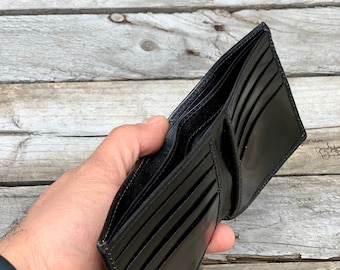 Billetera marrón plegable, billetera de cuero para hombre, billetera de cuero, billetera personalizada, billetera con monograma, billetera de regalo increíble, billetera hecha a mano