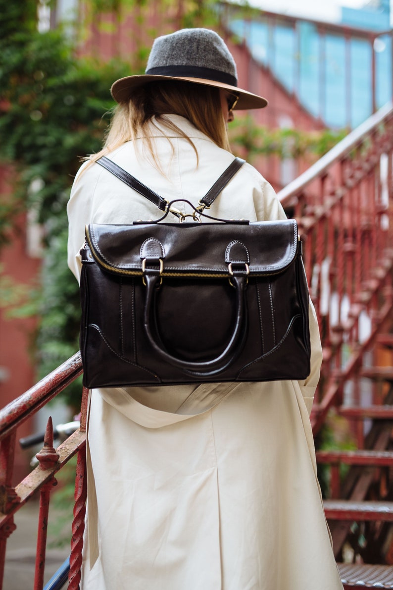 leather bag, handmade leather bag, handbag, woman leather bag, elegant leather bag, made in Italy handbag image 7