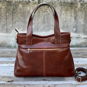 Leather tote bag, handmade bag, leather bag,leather shoulder bag, tote, large tote bag, tote bag, handbag image 5