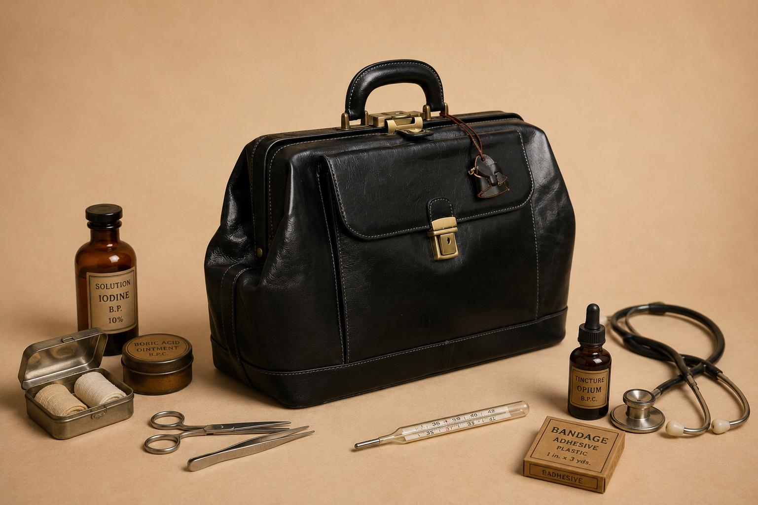 48hours Delievry,leather Doctor Bag: Men's Large Medical Bag