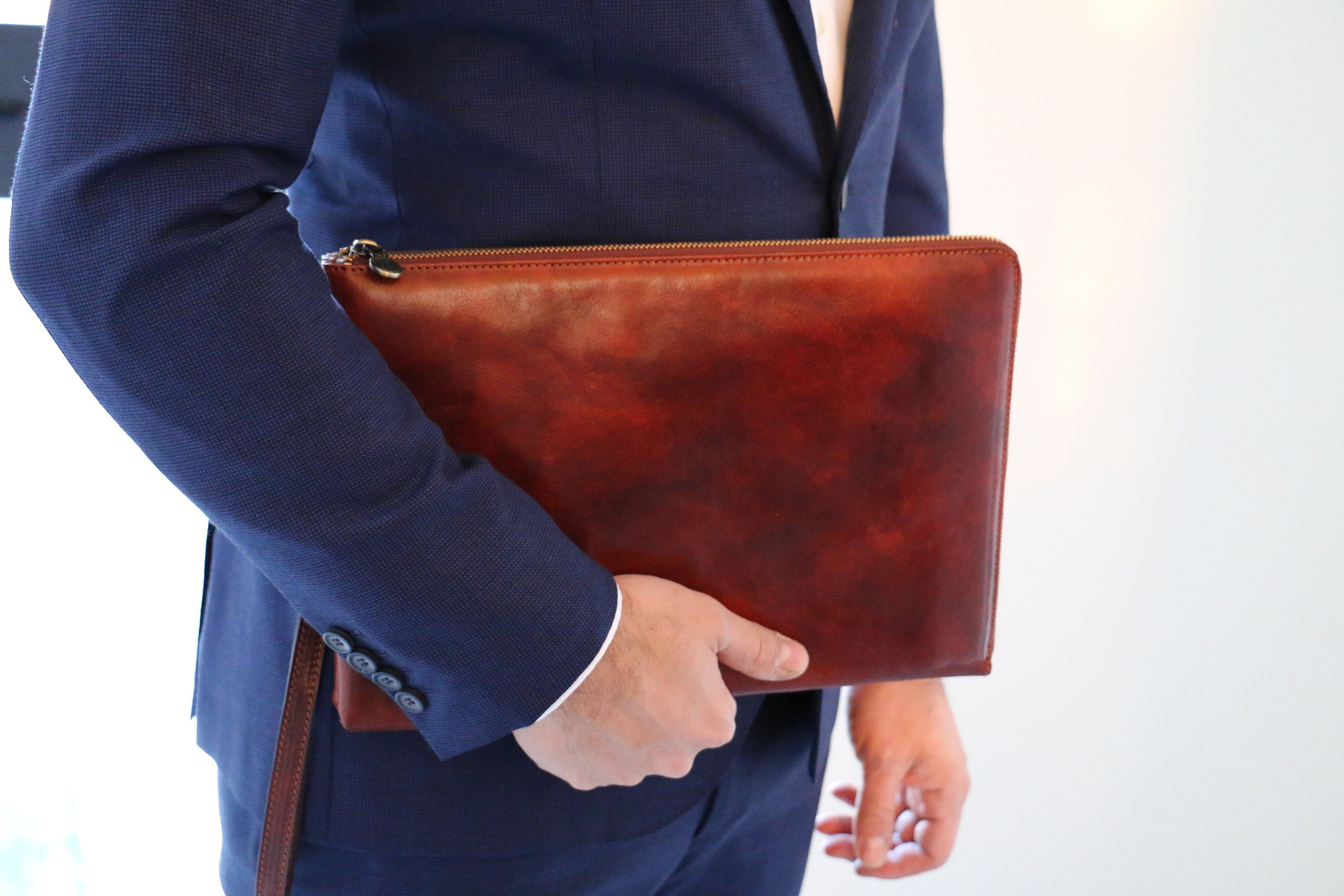 バッグ LIFESTYLIST Leather Document Case Leather Mini Book Bag │ LIFESTYLIST