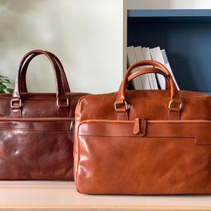 Leather Briefcase,Brown Leather Briefcase, Men Leather Briefcase, Laptop Bag, Leather bag, Gift for Him, Shoulder Bag, Men Briefcase image 1