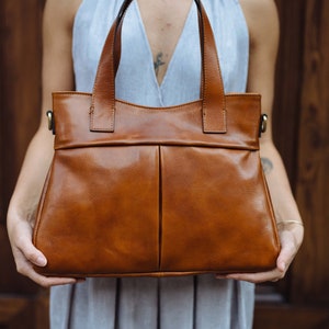 Leather tote bag, handmade bag, leather bag,leather shoulder bag, tote, large tote bag, tote bag, handbag image 7