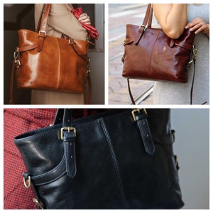 leather bag, handmade leather bag, handbag, woman leather bag, elegant leather bag, made in Italy handbag image 8