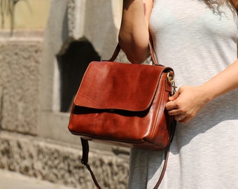 leather bag, handmade leather bag, handbag, woman leather bag, elegant leather bag, made in Italy handbag