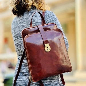 Leder Rucksack, Handgefertigter Rucksack, Ledertasche, Leder Rucksack, Vintage Rucksack, Backpack, Damen Rucksack