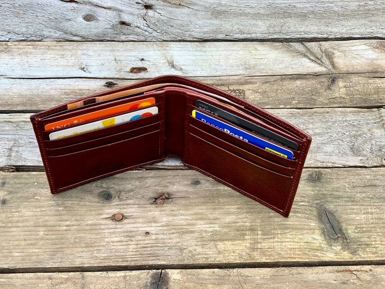Brown Bifold Wallet, men leather wallet, Leather wallet, Personalized wallet, Monogrammed wallet, Awesome gift wallet, handmade wallet image 4